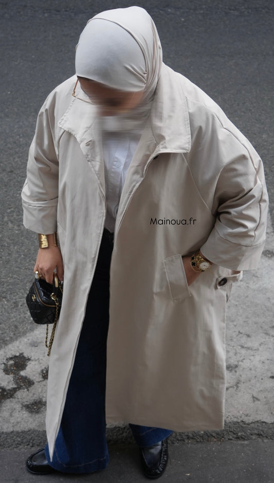 Trench long beige