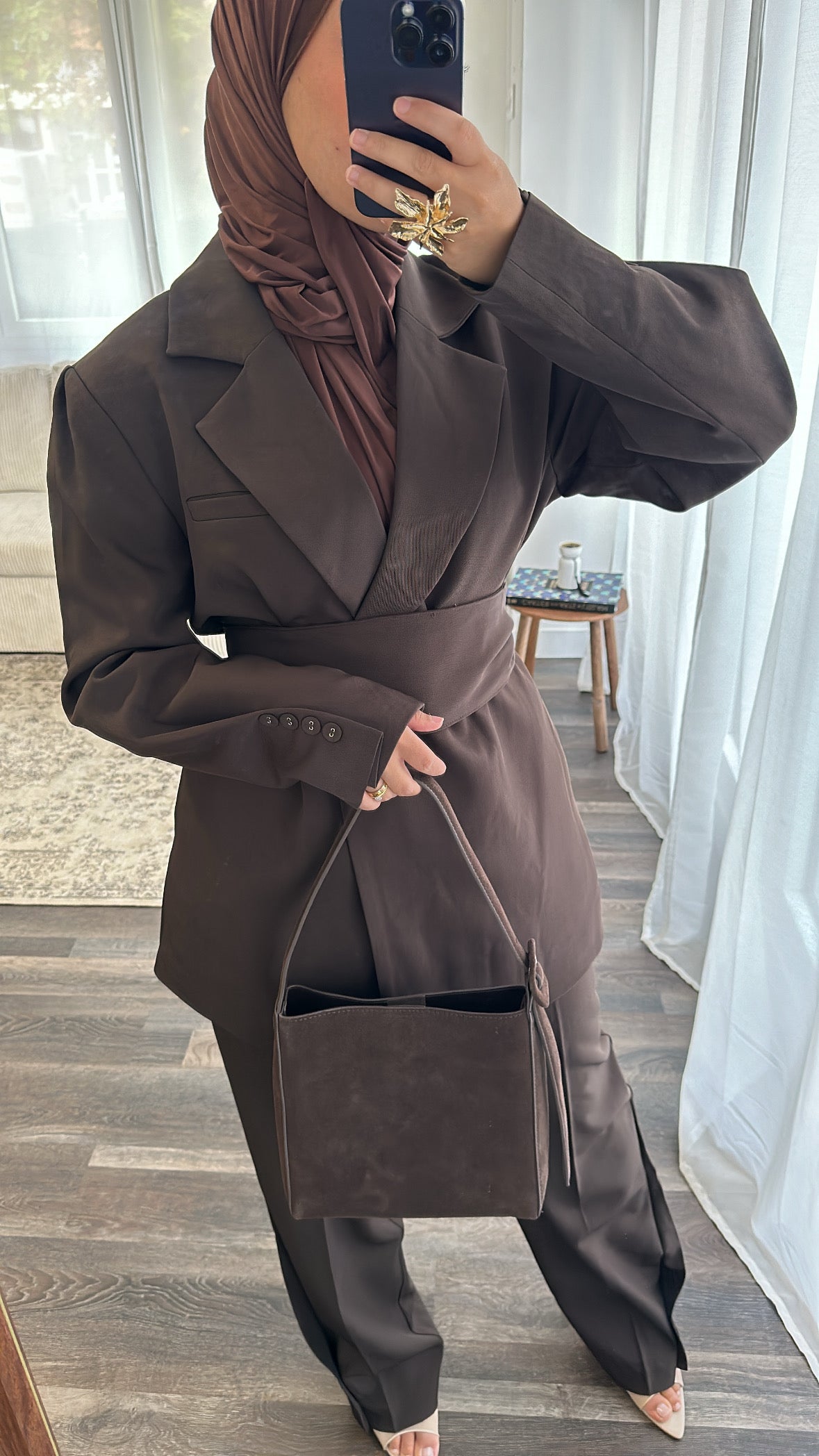 Blazer oversize Marron