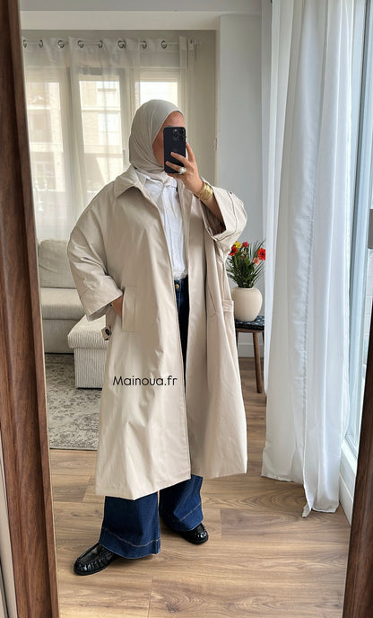 Trench long beige