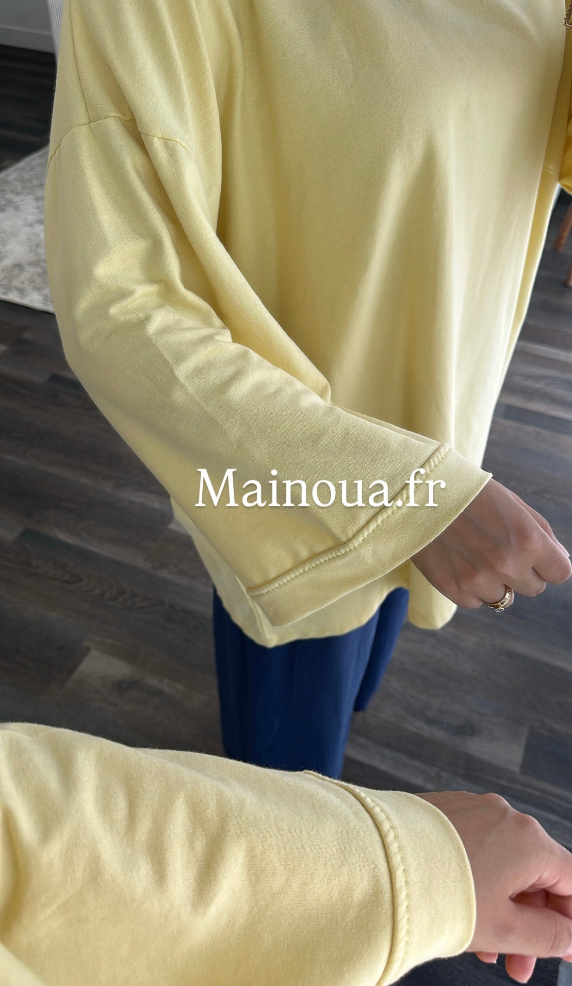 Top oversize jaune