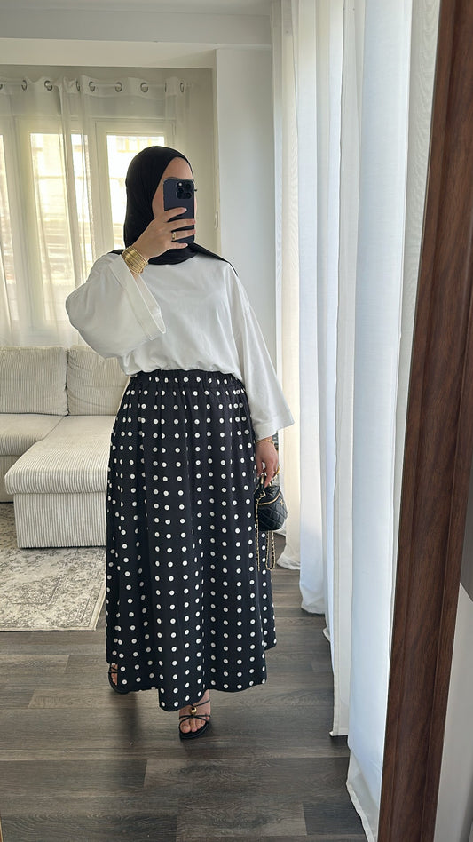 Jupe noir à pois