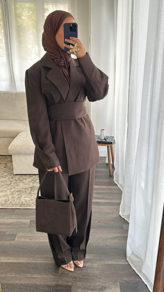 Blazer oversize Marron