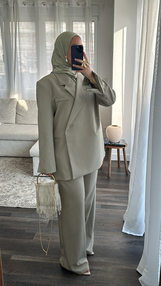 Blazer oversize Sauge