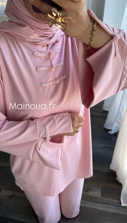 Burkini 3 pièces Rose